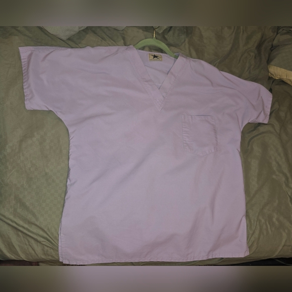 Women's Scrub Pink V-Neck Uniform Shirt MEDIUM M By Star Uniforms - Picture 1 of 7